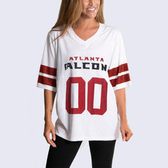 Atlanta Falcons Cuce Women's Rhinestone V-Neck Tunic - White on sale