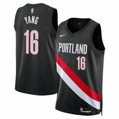 Yang Hansen Portland Trail Blazers Unisex Swingman Jersey - Icon Edition - Black shop
