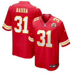 Jeffrey Bassa Kansas City Chiefs Team Game Jersey - Red cheap