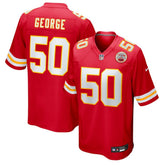 Brandon George Kansas City Chiefs Team Game Jersey - Red cheap