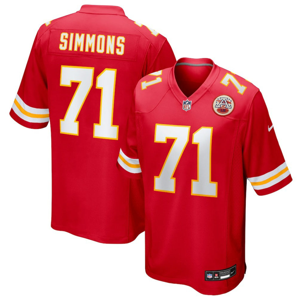 Josh Simmons Kansas City Chiefs Team Game Jersey - Red sale
