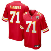Josh Simmons Kansas City Chiefs Team Game Jersey - Red sale