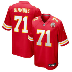 Josh Simmons Kansas City Chiefs Team Game Jersey - Red sale