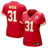 Jeffrey Bassa Kansas City Chiefs Women's Team Game Jersey - Red for sale