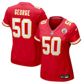Brandon George Kansas City Chiefs Women's Team Game Jersey - Red sale