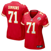 Josh Simmons Kansas City Chiefs Women's Team Game Jersey - Red for sale