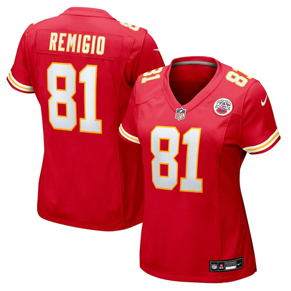 Nikko Remigio Kansas City Chiefs Women's Team Game Jersey - Red outlet
