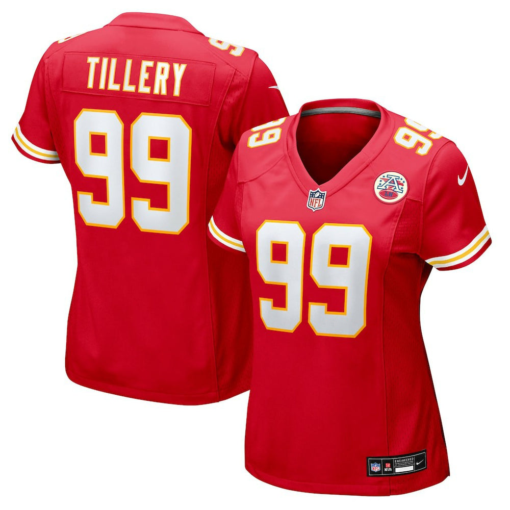 Jerry Tillery Kansas City Chiefs Women's Team Game Jersey - Red sale