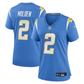 Elijah Molden Los Angeles Chargers Women's Team Game Jersey - Powder Blue for sale