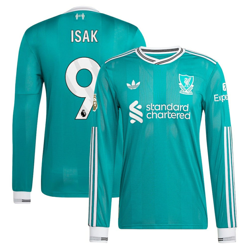 Alexander Isak Liverpool 2025/26 Third Long Sleeve Player Jersey - Green sale