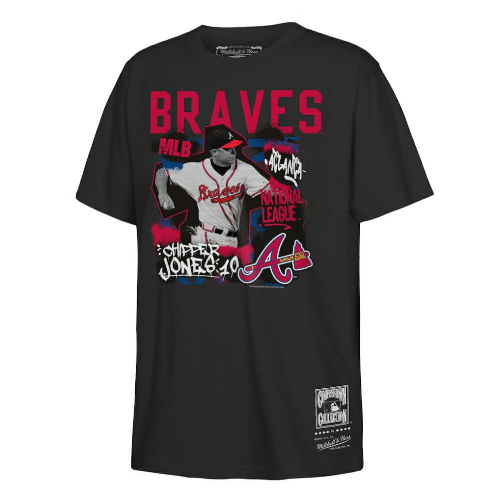 Chipper Jones Atlanta Braves Youth Cooperstown Star Moment T-Shirt Black