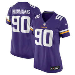 Tyrion Ingram-Dawkins Minnesota Vikings Women's Team Game Jersey - Purple outlet