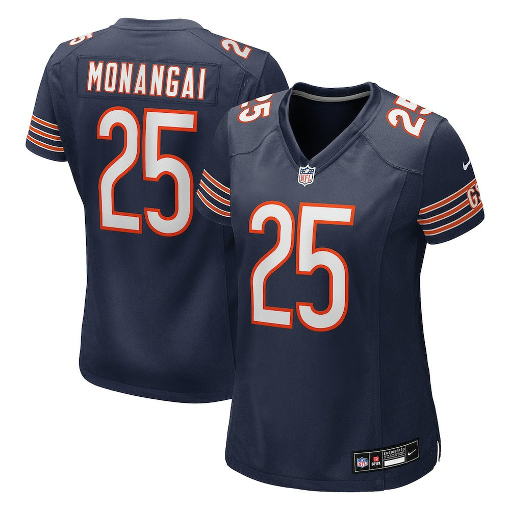 Kyle Monangai Chicago Bears Women's Team Game Jersey - Navy on sale