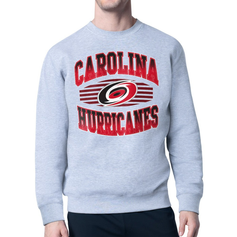 Carolina Hurricanes Starter Team Grit Graphic Fleece Pullover Sweatshirt - Gray Sweatshirts