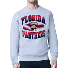 Florida Panthers Starter Team Grit Graphic Fleece Pullover Sweatshirt - Gray Sweatshirts