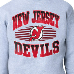 New Jersey Devils Starter Team Grit Graphic Fleece Pullover Sweatshirt - Gray Sweatshirts
