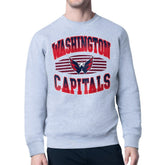 Washington Capitals Starter Team Grit Graphic Fleece Pullover Sweatshirt - Gray Sweatshirts
