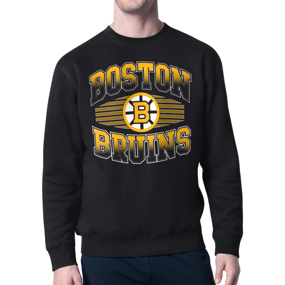 Boston Bruins Starter Team Grit Graphic Fleece Pullover Sweatshirt - Black Sweatshirts