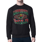 Minnesota Wild Starter Team Grit Graphic Fleece Pullover Sweatshirt - Black Sweatshirts