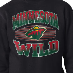 Minnesota Wild Starter Team Grit Graphic Fleece Pullover Sweatshirt - Black Sweatshirts
