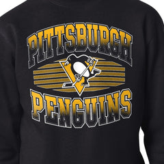 Pittsburgh Penguins Starter Team Grit Graphic Fleece Pullover Sweatshirt - Black Sweatshirts