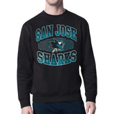San Jose Sharks Starter Team Grit Graphic Fleece Pullover Sweatshirt - Black Sweatshirts