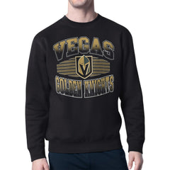 Vegas Golden Knights Starter Team Grit Graphic Fleece Pullover Sweatshirt - Black Sweatshirts