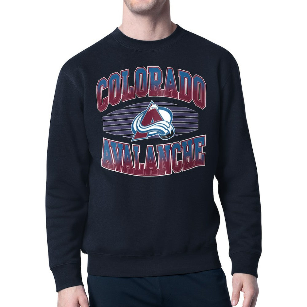 Colorado Avalanche Starter Team Grit Graphic Fleece Pullover Sweatshirt - Navy Sweatshirts