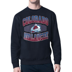 Colorado Avalanche Starter Team Grit Graphic Fleece Pullover Sweatshirt - Navy Sweatshirts