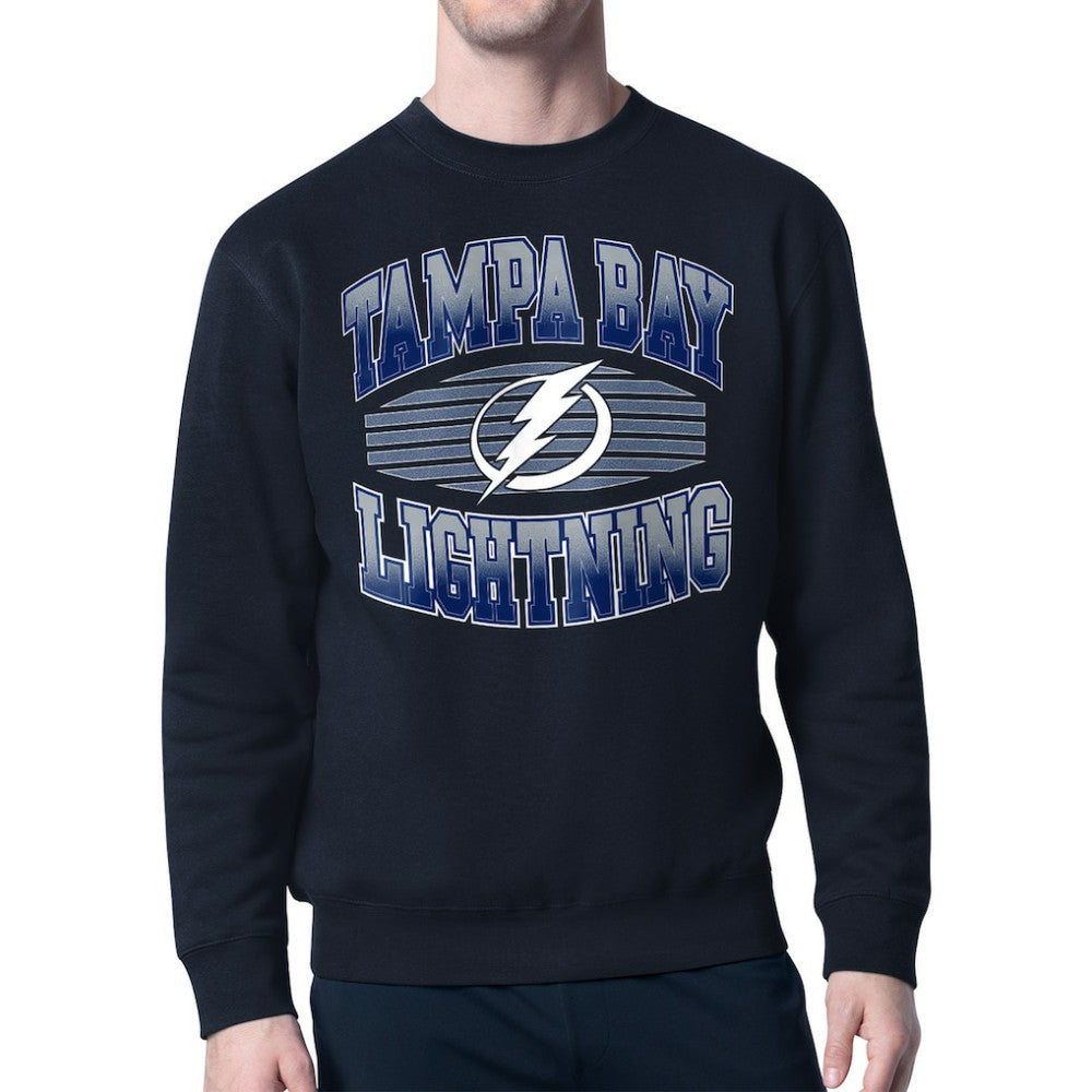 Tampa Bay Lightning Starter Team Grit Graphic Fleece Pullover Sweatshirt - Navy Sweatshirts