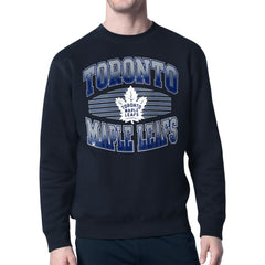 Toronto Maple Leafs Starter Team Grit Graphic Fleece Pullover Sweatshirt - Navy Sweatshirts