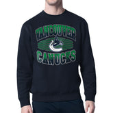 Vancouver Canucks Starter Team Grit Graphic Fleece Pullover Sweatshirt - Navy Sweatshirts