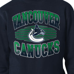 Vancouver Canucks Starter Team Grit Graphic Fleece Pullover Sweatshirt - Navy Sweatshirts