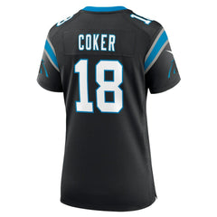 Jalen Coker Carolina Panthers Women's Team Game Jersey - Black sale