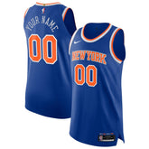 New York Knicks Authentic Custom Jersey - Icon Edition - Blue outlet