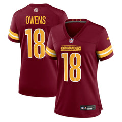 Tyler Owens Washington Commanders Women's Team Game Jersey - Burgundy outlet