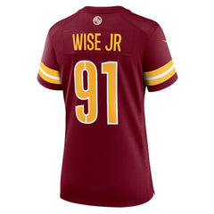 Deatrich Wise Jr. Washington Commanders Women's Team Game Jersey - Burgundy on sale