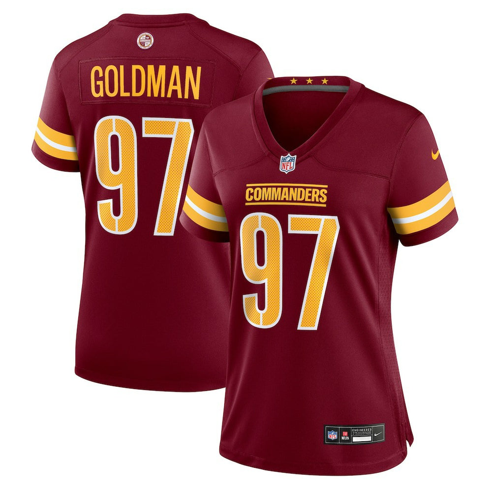 Eddie Goldman Washington Commanders Women's Team Game Jersey - Burgundy sale