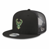 Milwaukee Bucks Core Logo Meshback 9FIFTY Snapback Hat - Black online
