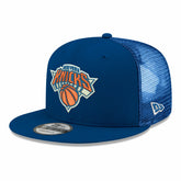 New York Knicks Core Logo Meshback 9FIFTY Snapback Hat - Blue sale