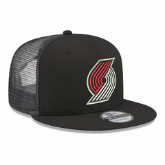 Portland Trail Blazers Core Logo Meshback 9FIFTY Snapback Hat - Black sale