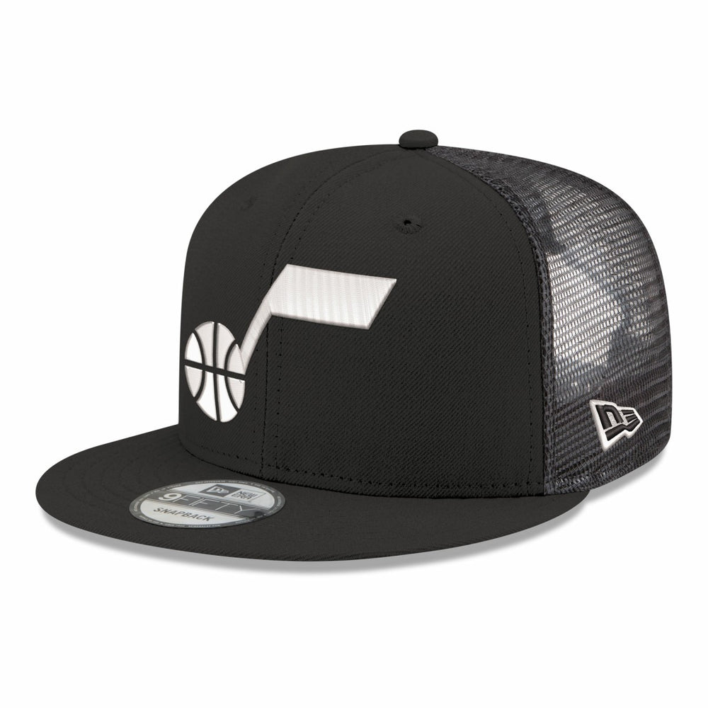 Utah Jazz Core Logo Meshback 9FIFTY Snapback Hat - Black cheap