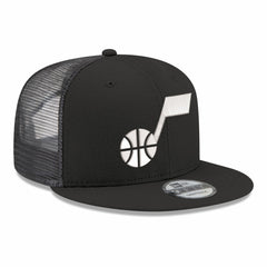 Utah Jazz Core Logo Meshback 9FIFTY Snapback Hat - Black cheap