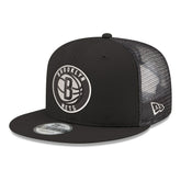 Brooklyn Nets Core Logo Meshback 9FIFTY Snapback Hat - Black on sale