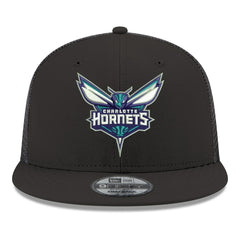 Charlotte Hornets Core Logo Meshback 9FIFTY Snapback Hat - Black sale