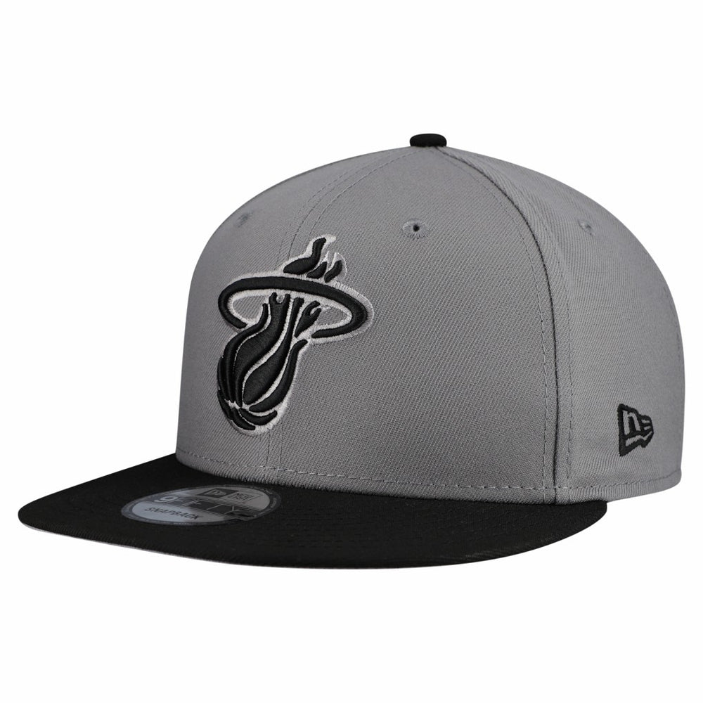 Miami Heat Core Logo Storm Gray Two-Tone 9FIFTY Snapback Hat - Gray sale