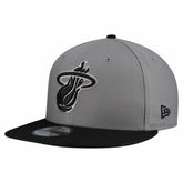 Miami Heat Core Logo Storm Gray Two-Tone 9FIFTY Snapback Hat - Gray sale