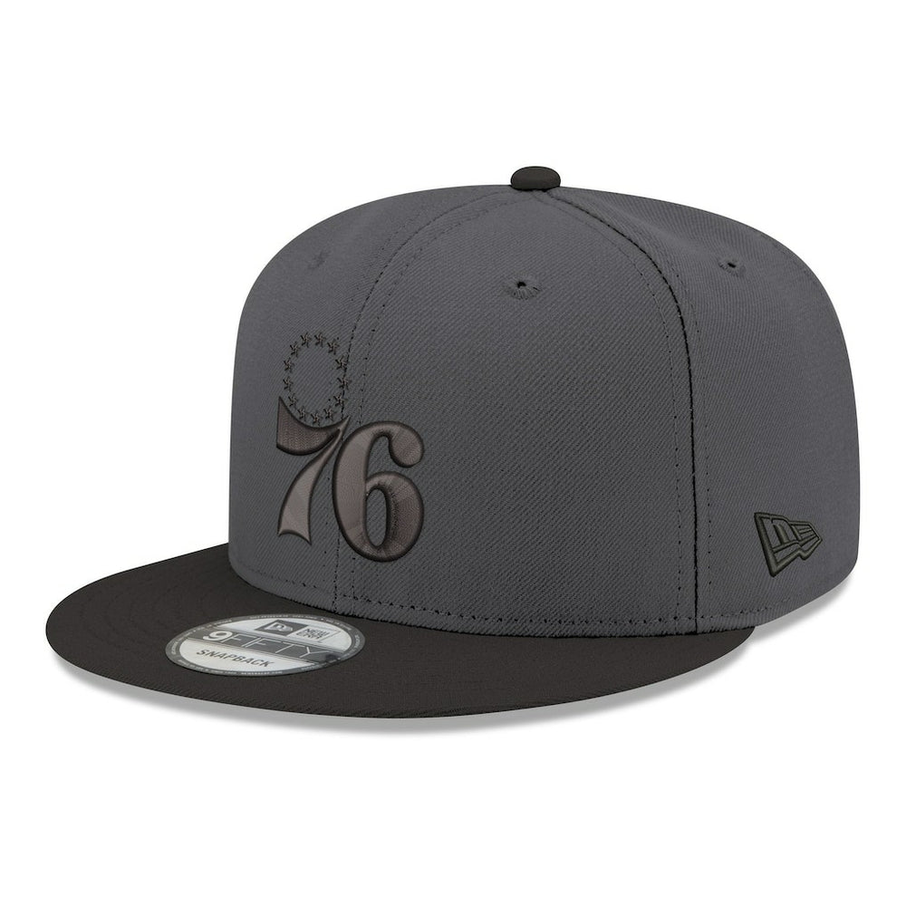Philadelphia 76ers Logo 2-Tone 9FIFTY Snapback Hat - Gray/Black on sale