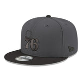 Philadelphia 76ers Logo 2-Tone 9FIFTY Snapback Hat - Gray/Black on sale