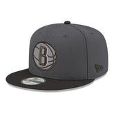 Brooklyn Nets Logo 2-Tone 9FIFTY Snapback Hat - Gray/Black sale